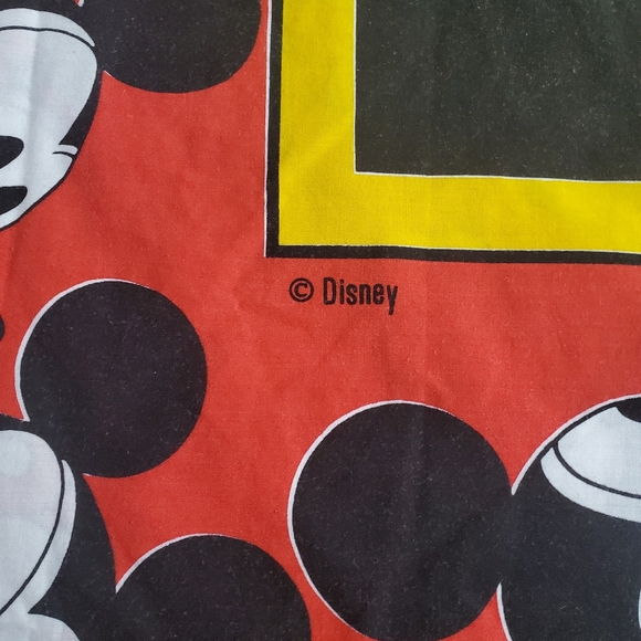 Vintage 90's Disney Mickey Mouse Double Sided Duvet Cover Twin Bedding - Picture 4 of 13